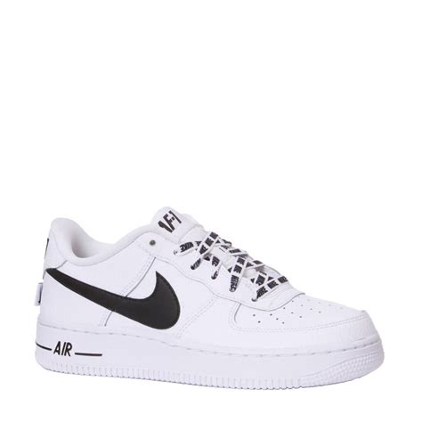 nike air force wit zwart logo|nike air force 1 shoes.